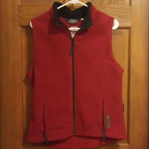 Black Diamond red fleece vest